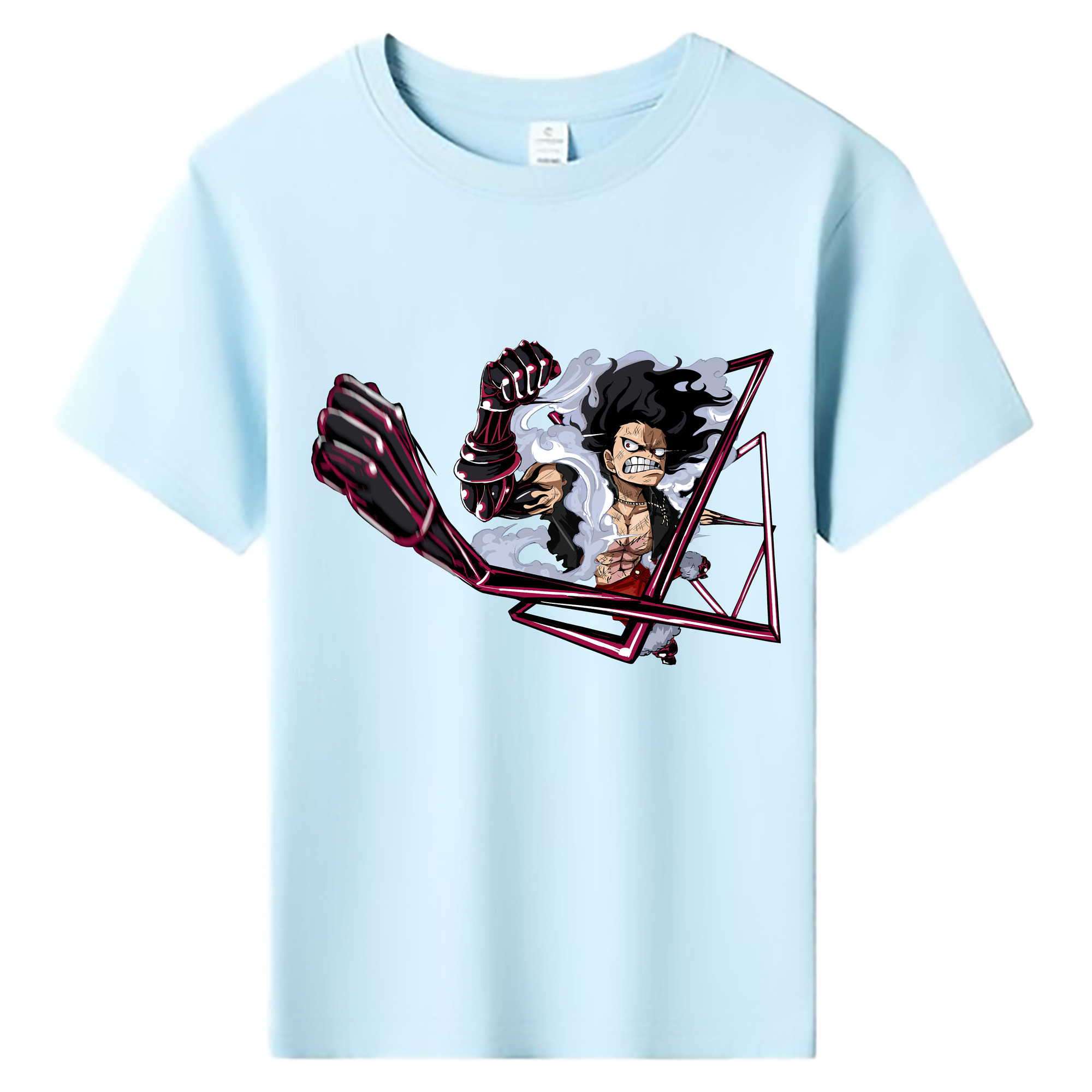 ワンピース モンキー・D・ルフィ ONE PIECE Monkey D. Luffy 綿100％キッズTシャツ（フロントプリント）